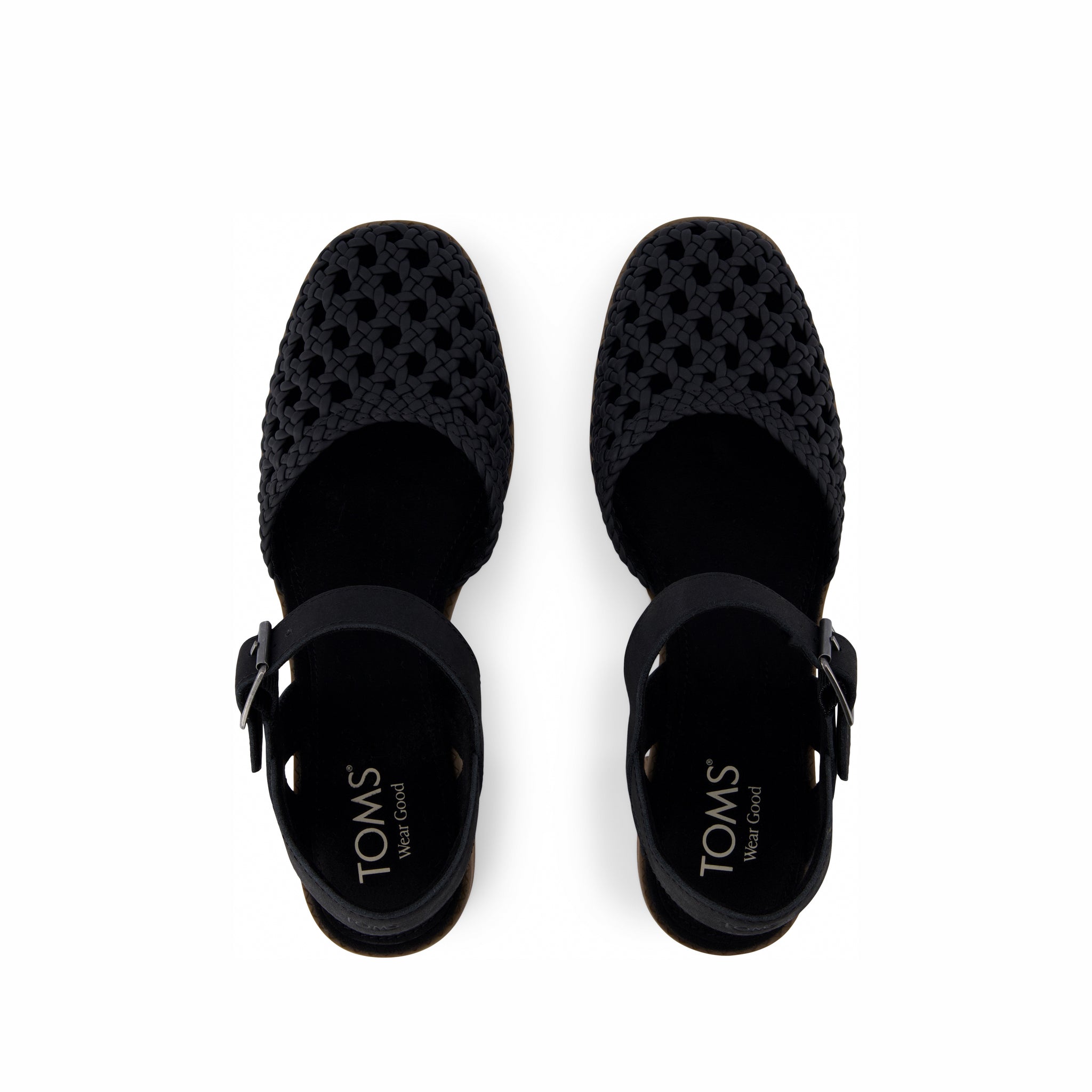 Jaclyn Black Perforated Leather Heel