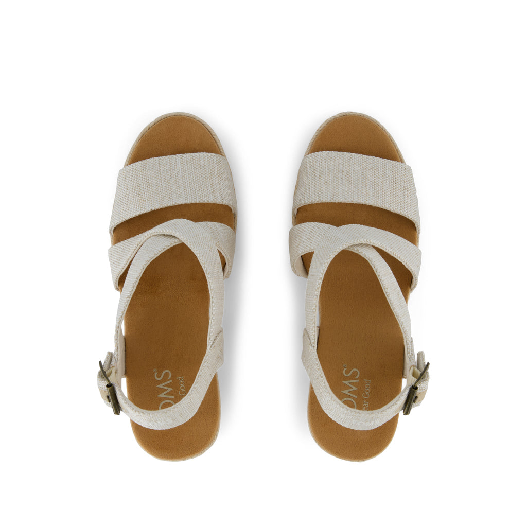 Alondra Wedge Sandal - Yarn Dye and Jute Wrap Top View