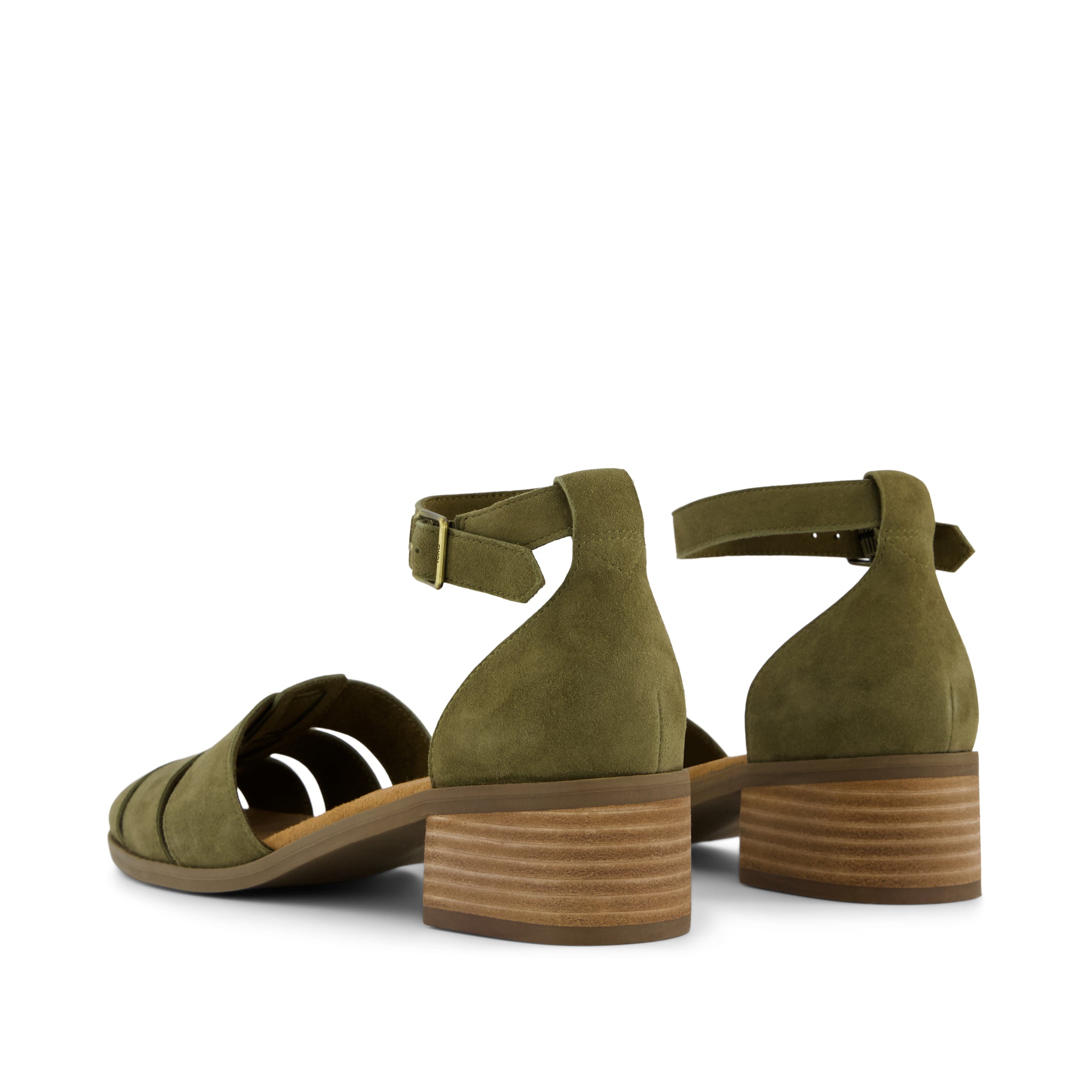 Jaclyn Fisherman Heel Military Olive Kid Suede – TOMS.com