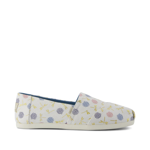 Alpargata Classic - Egret Dragonflies Print  Side View