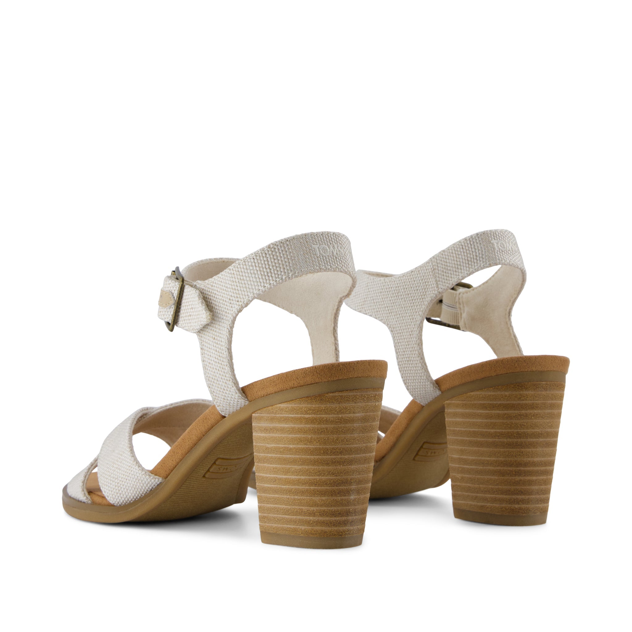 Majorca Strappy Heeled Sandal - Natural Yarn Dye Back View
