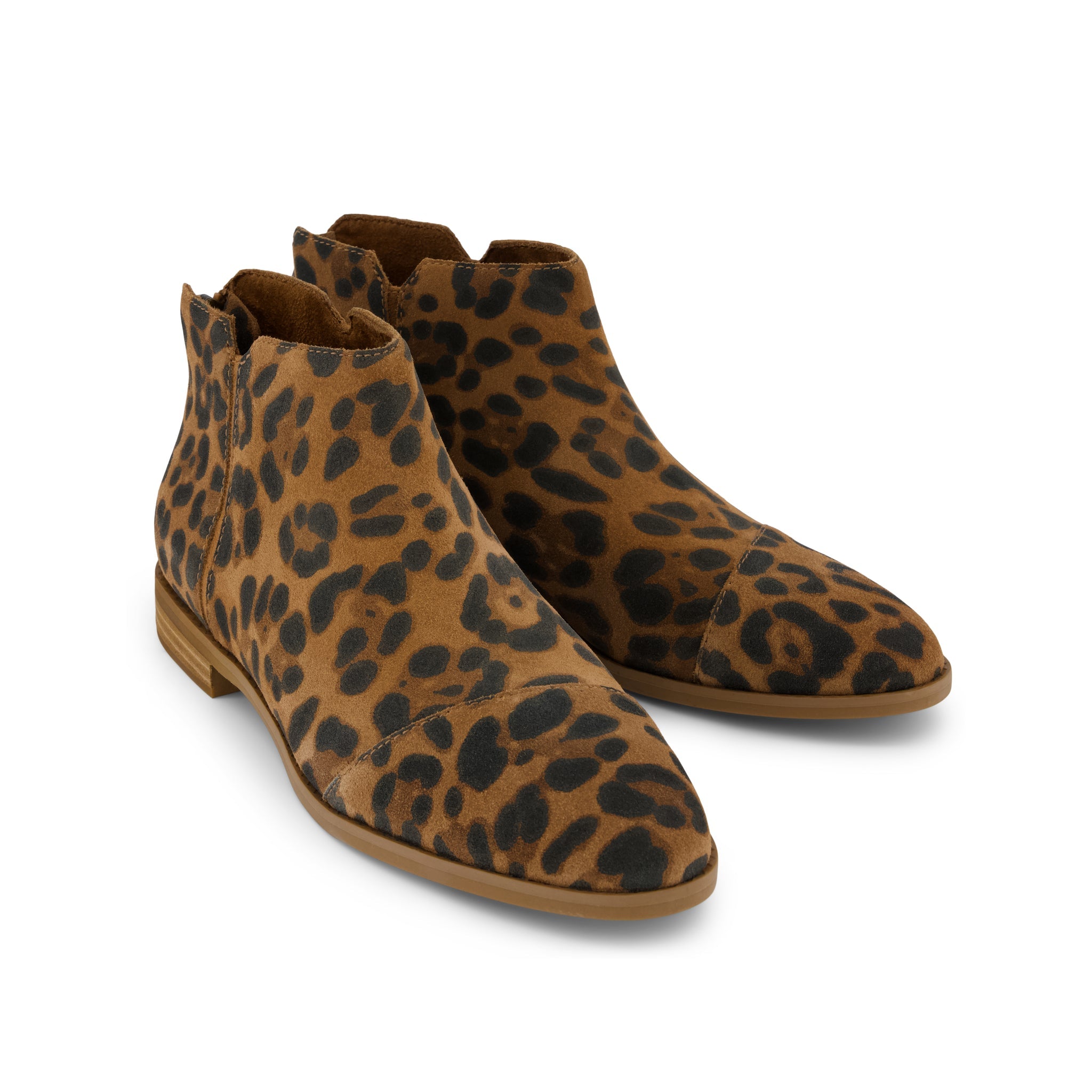 Rylie Ankle Boot - Brown Sugar Leopard Suede Front View