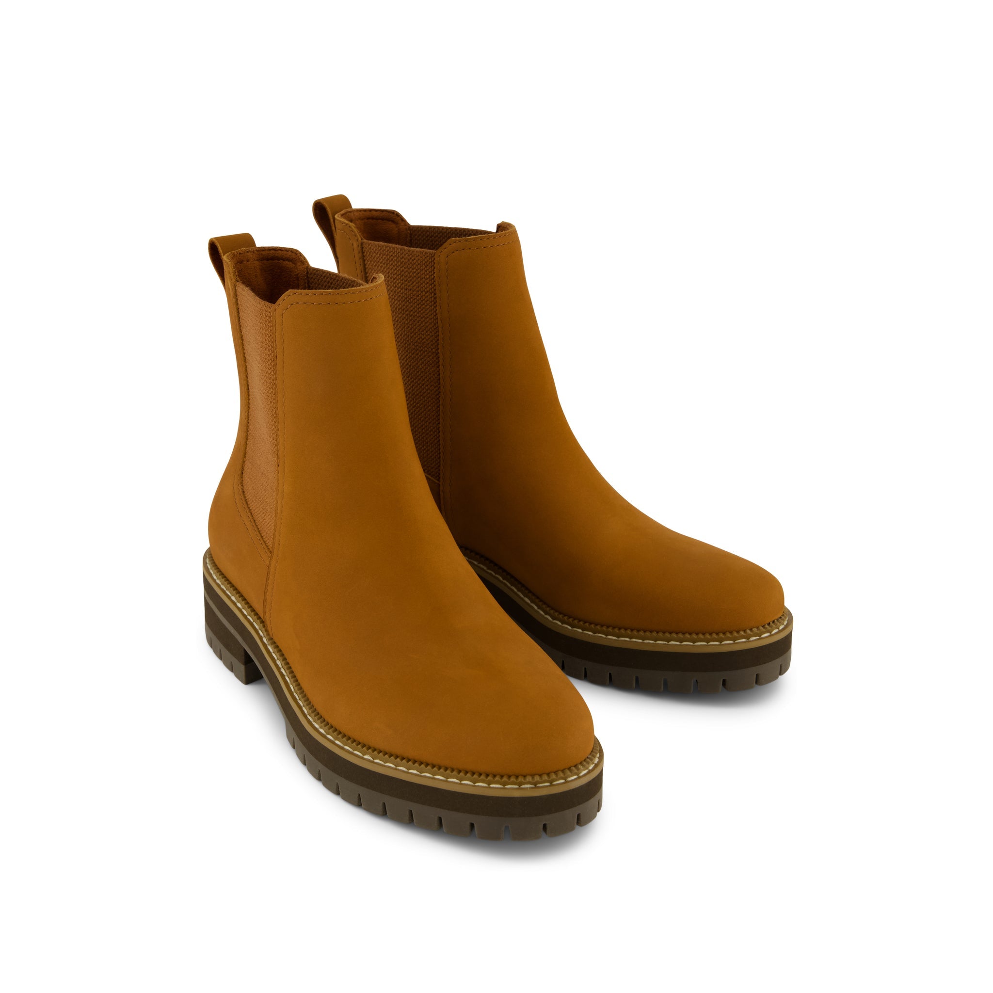 Bennet Boot - Water Resistant Amber Brown Nubuck Leather Front View