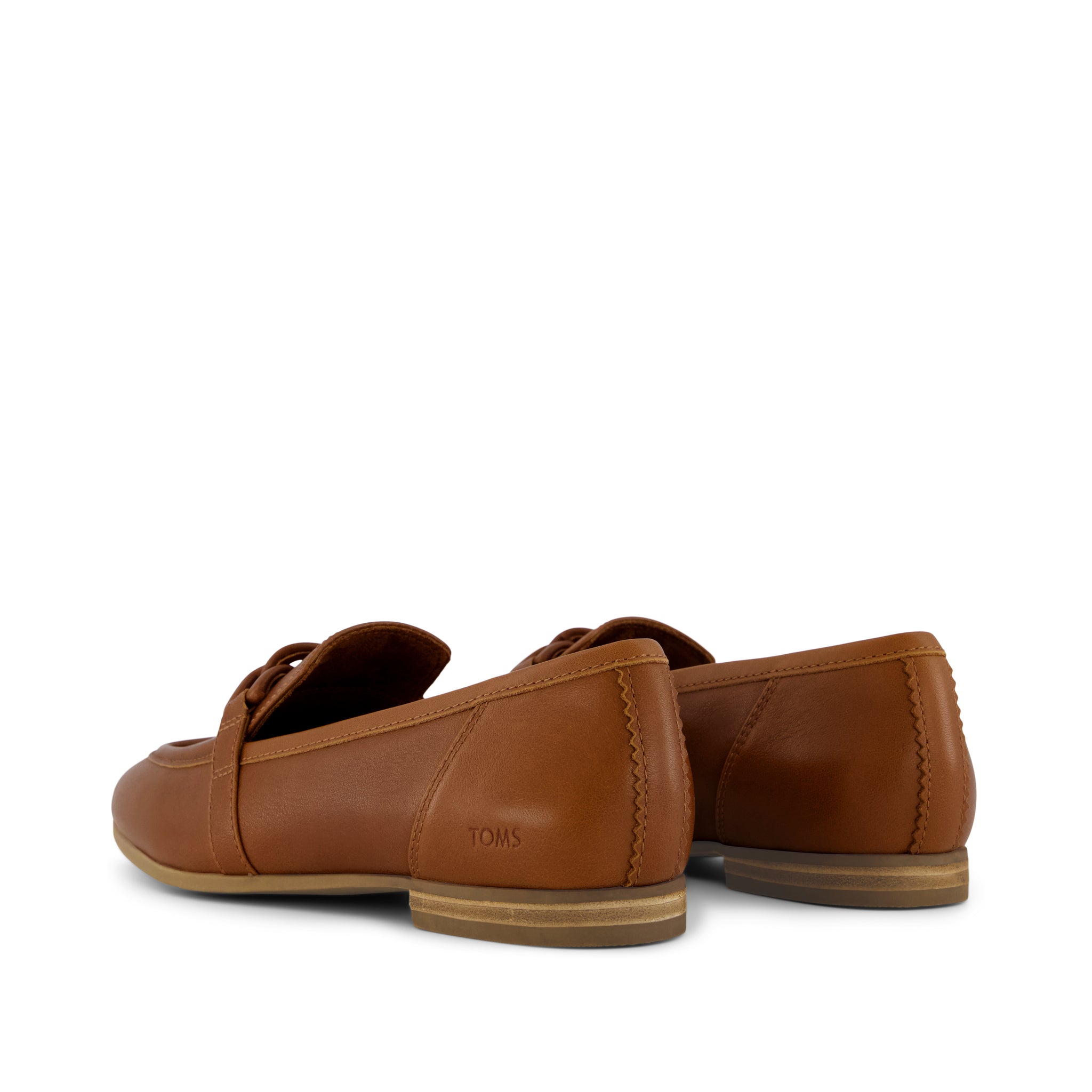 Womens Lynette Loafer Amber Brown Leather with Chain