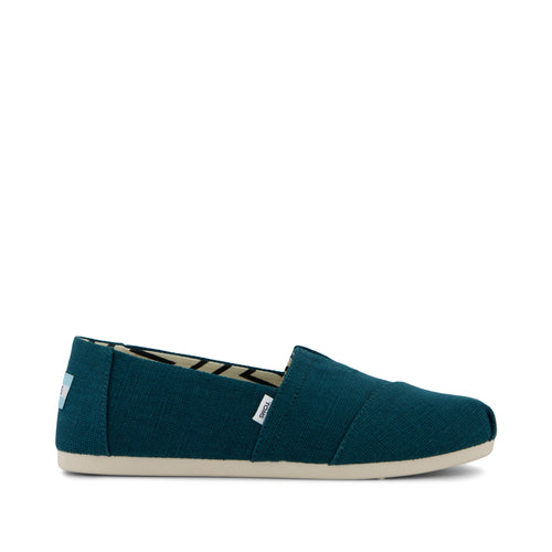 Alpargata Classic - Dark Teal Heritage Canvas Side View