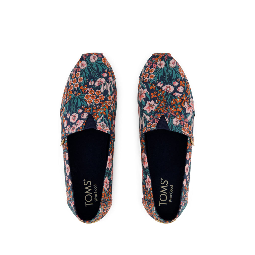 Alpargata Classic - Dark Teal Mountain Primrose Print Top View