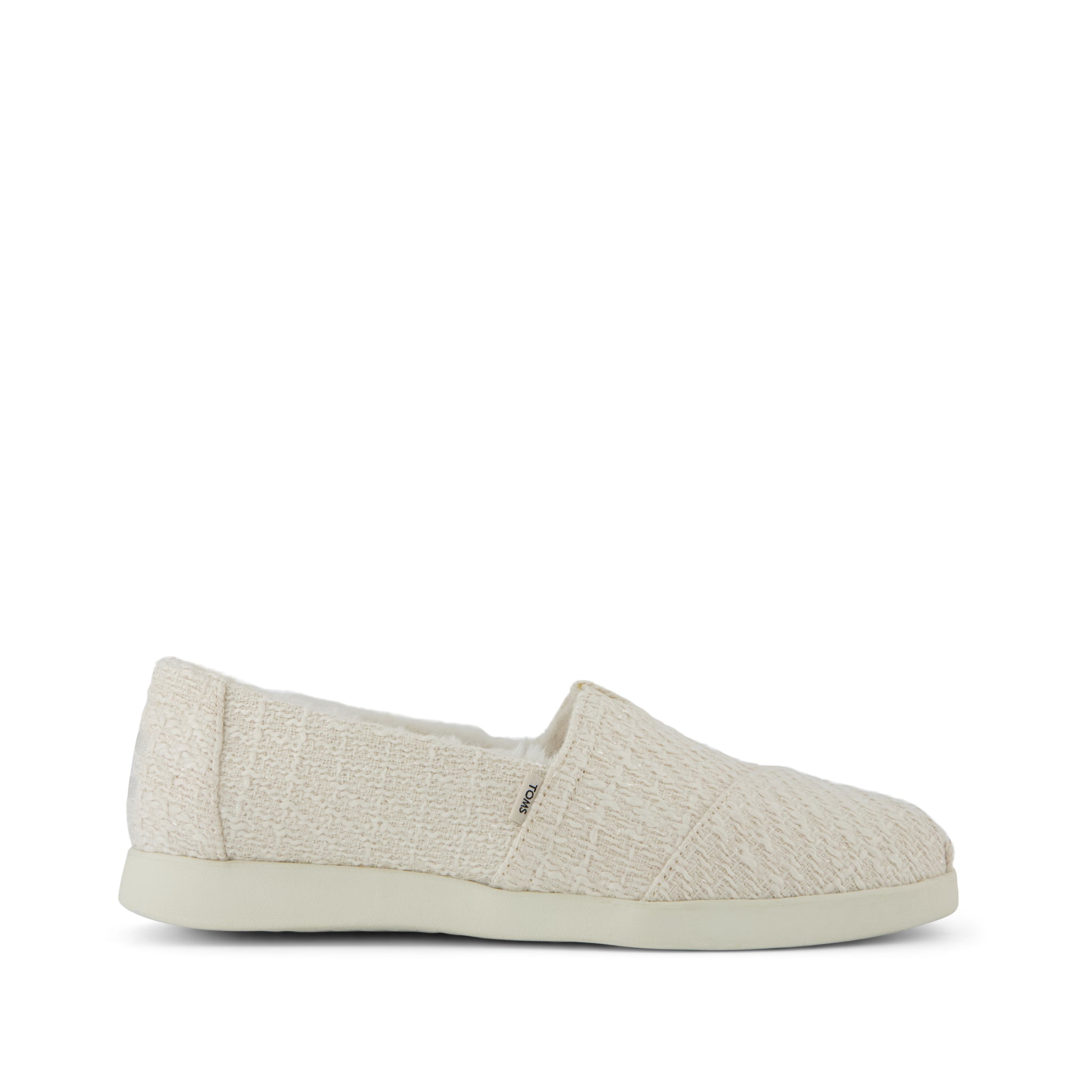 トゥアス　クリーム Womens Alpargata Plus Light Sand Metallic Faux Fur – TOMS.com