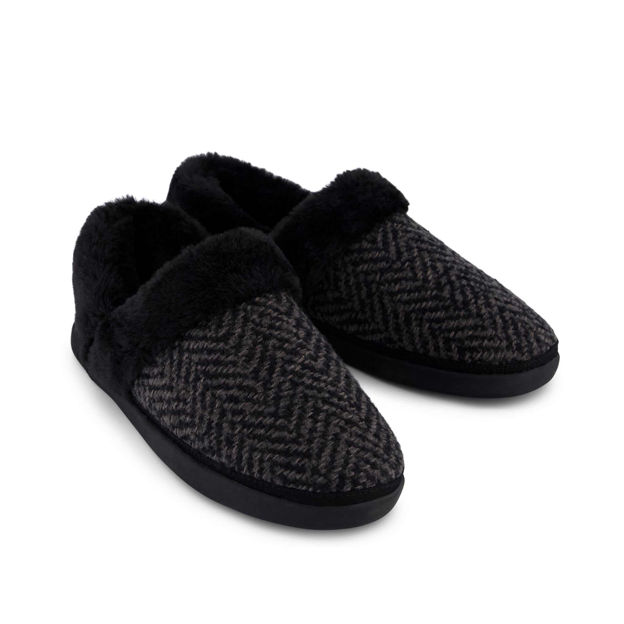 Womens Oslo Convertible Slipper Black Herringbone – TOMS.com