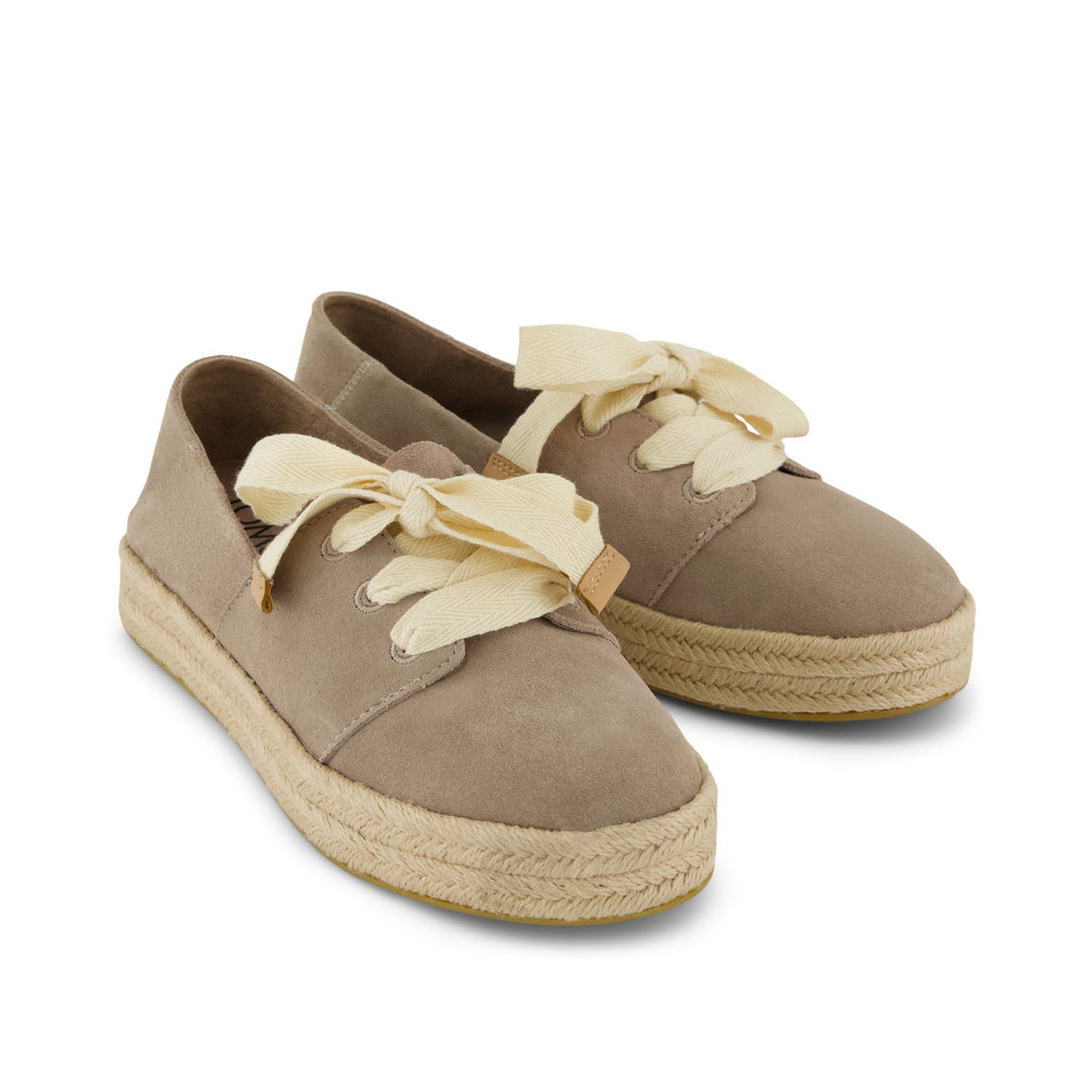 Womens Carolina Lace-Up Espadrille Dune Suede