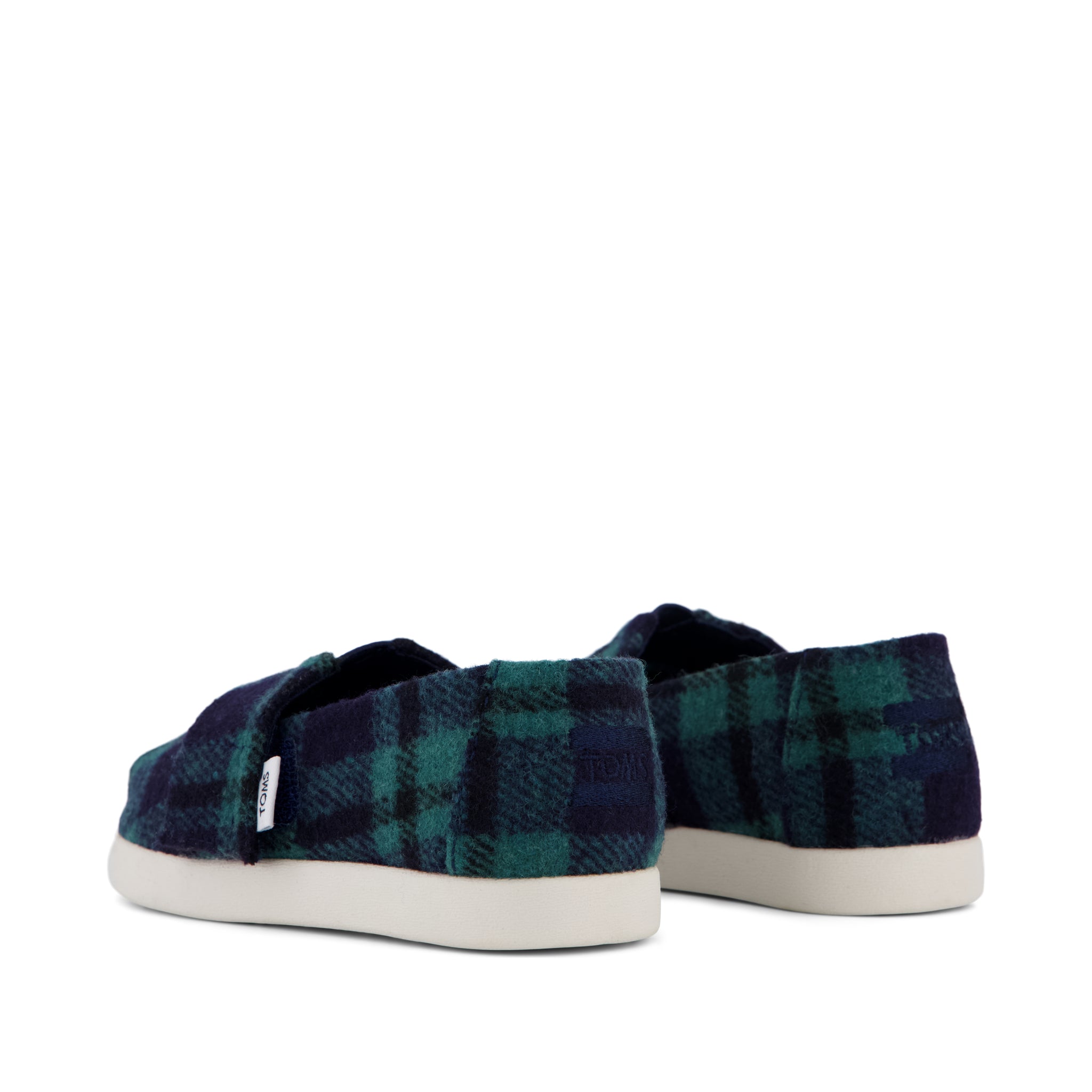 Alpargata Classic Toddler Shoe - Navy Plaid Back View