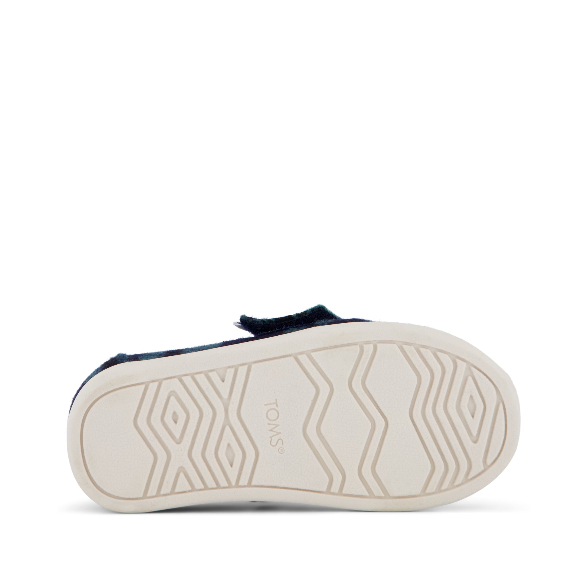 Alpargata Classic Toddler Shoe - Navy Plaid Bottom Sole View