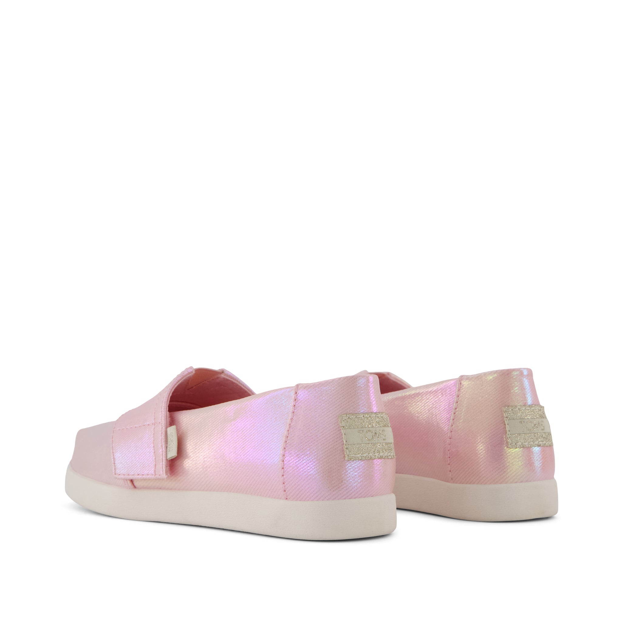 Alpargata Classic Kids Shoe - Pink Quartz Iridescent Twill Back View