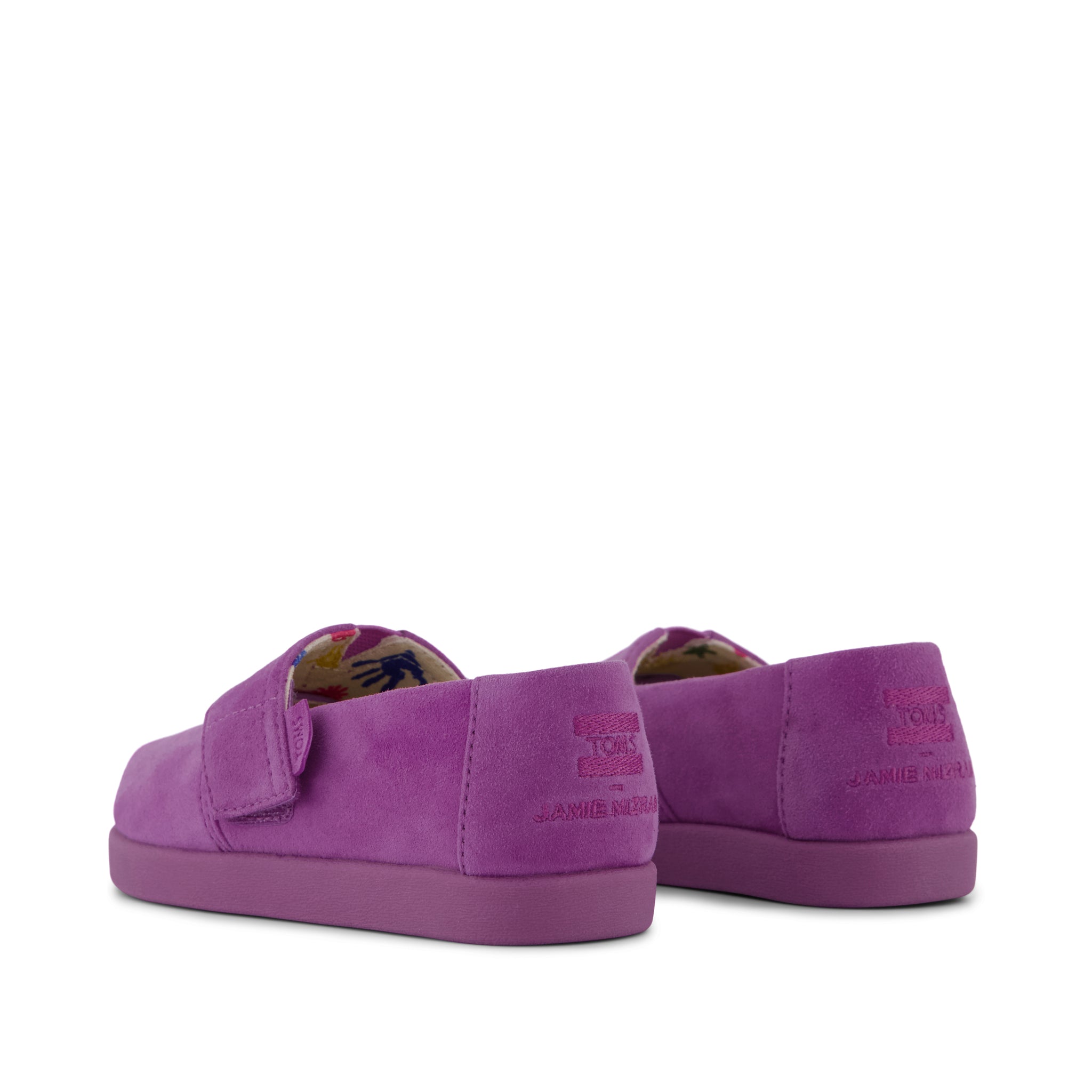 トムトム TOMS x Jamie Mizrahi Alpargata Classic Pink Suede Toddler Shoe