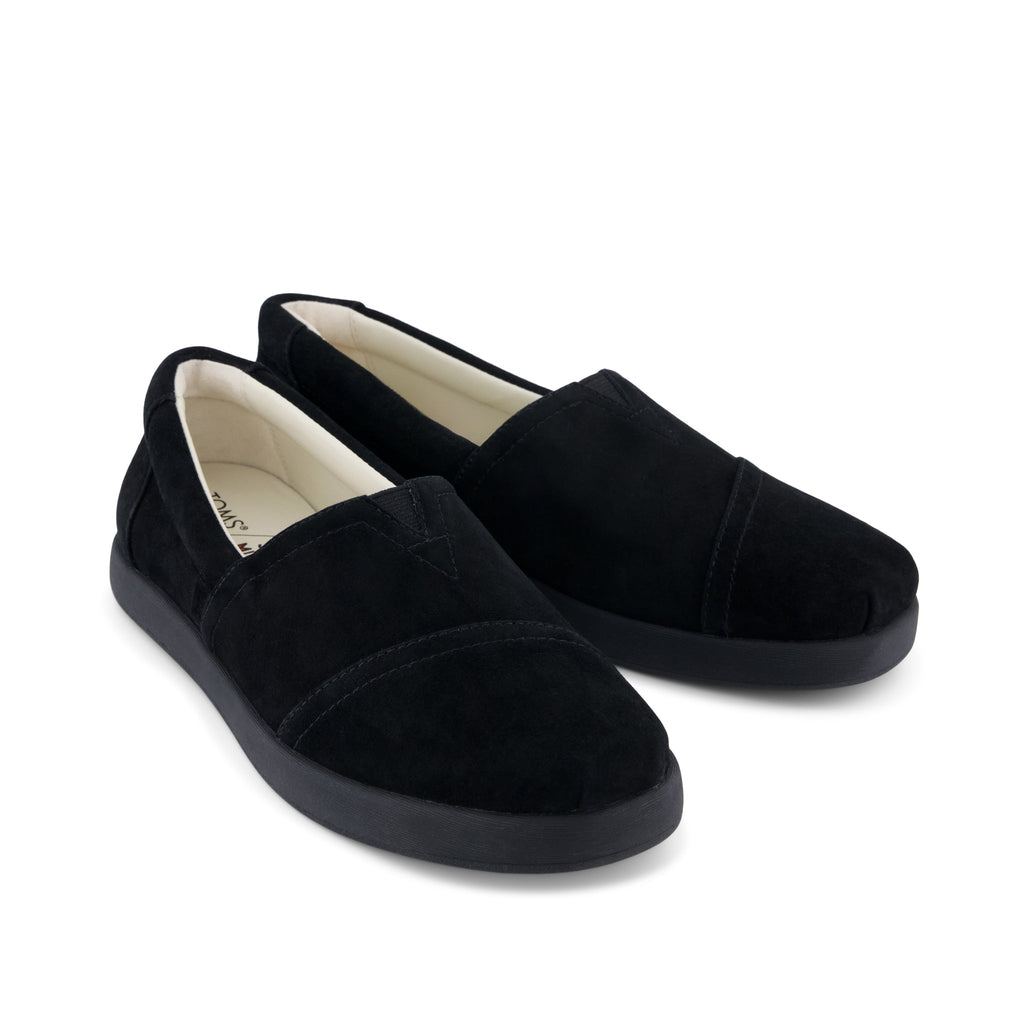 TOMS x Jamie Mizrahi Alp FWD  - Black Suede Front View