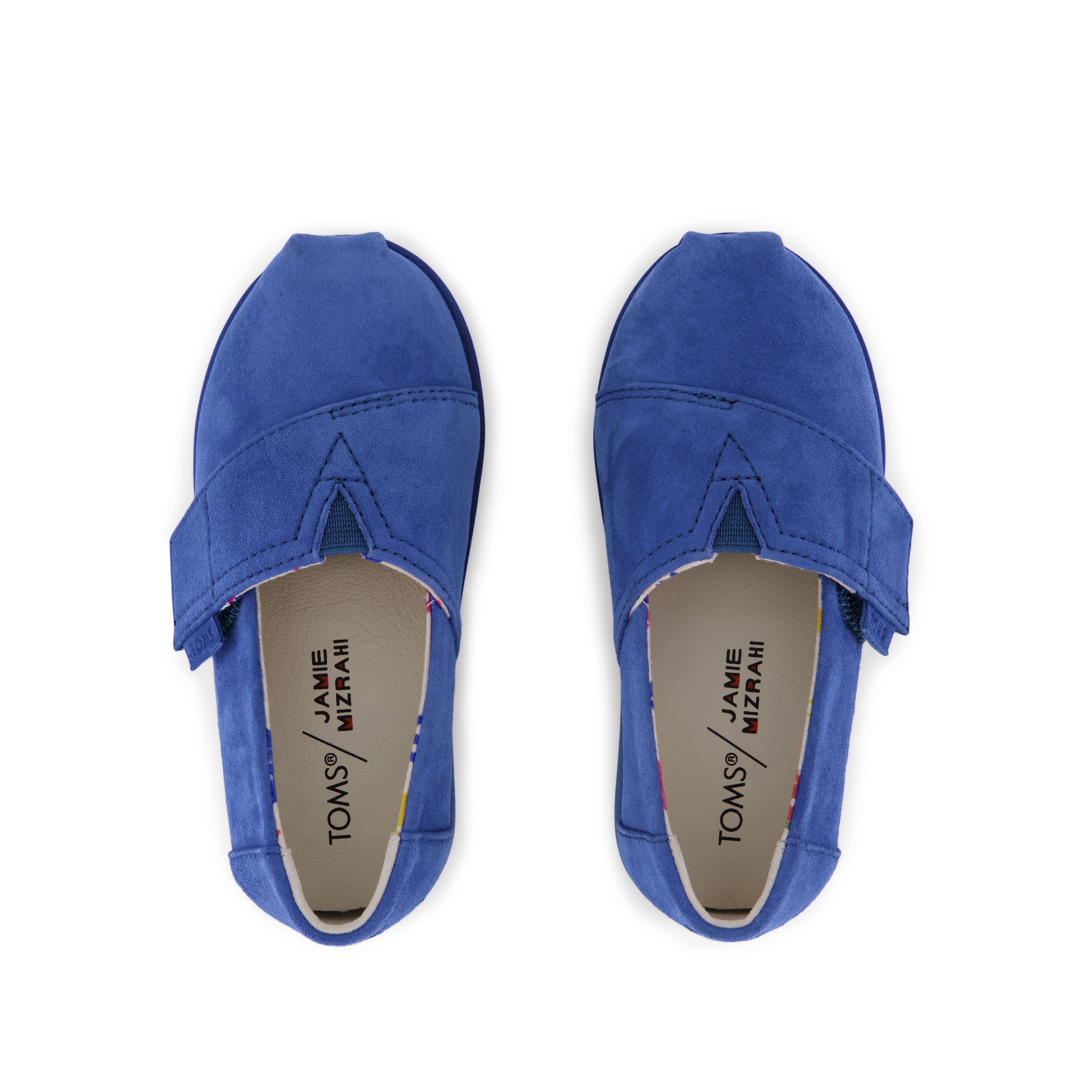 スパイク・シューズ TOM TOMS x Jamie Mizrahi Alpargata Classic Blue Suede Toddler Shoe