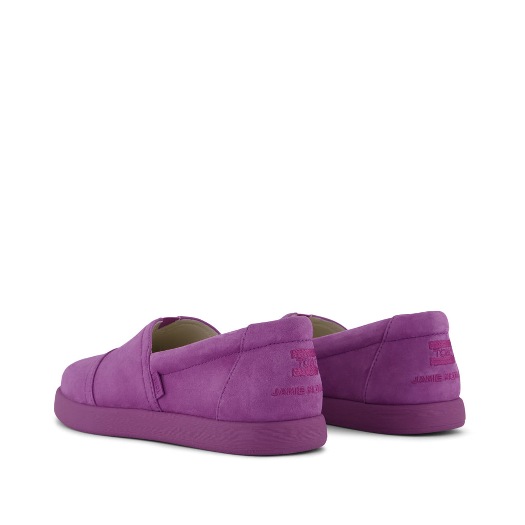 TOMS x Jamie Mizrahi Alp FWD  - Bright Mulberry Purple Suede Back View