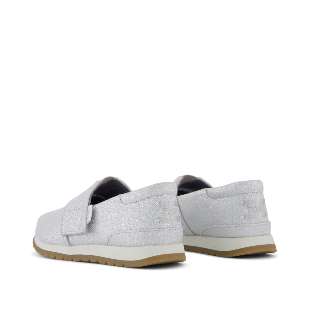 Resident Plus Toddler Sneaker - Silver Metallic Twill Back View