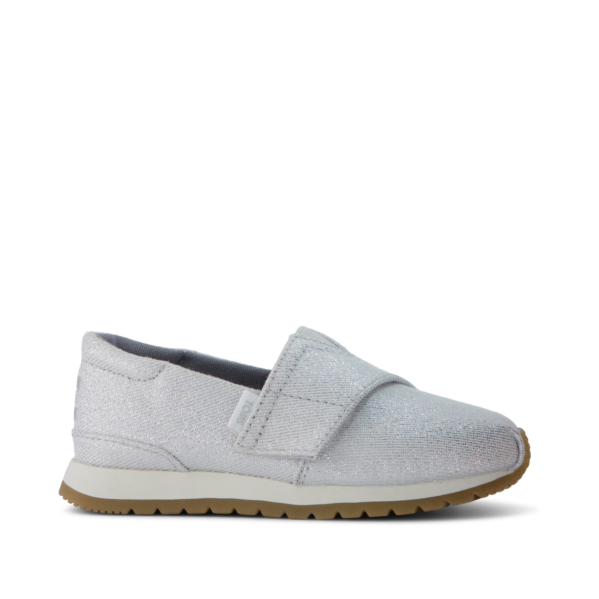 Resident Plus Toddler Sneaker - Silver Metallic Twill Side View