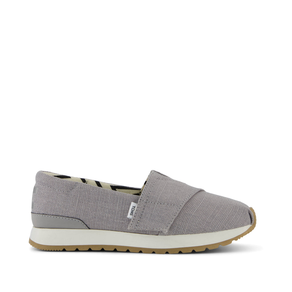 Resident Plus Kids Sneaker - Drizzle Grey Heritage Canvas Side View