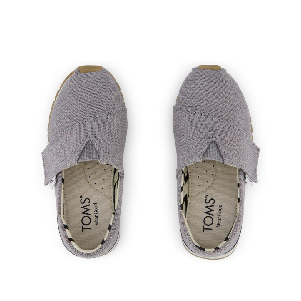 Resident Plus Toddler Sneaker - Drizzle Grey Heritage Canvas Top View
