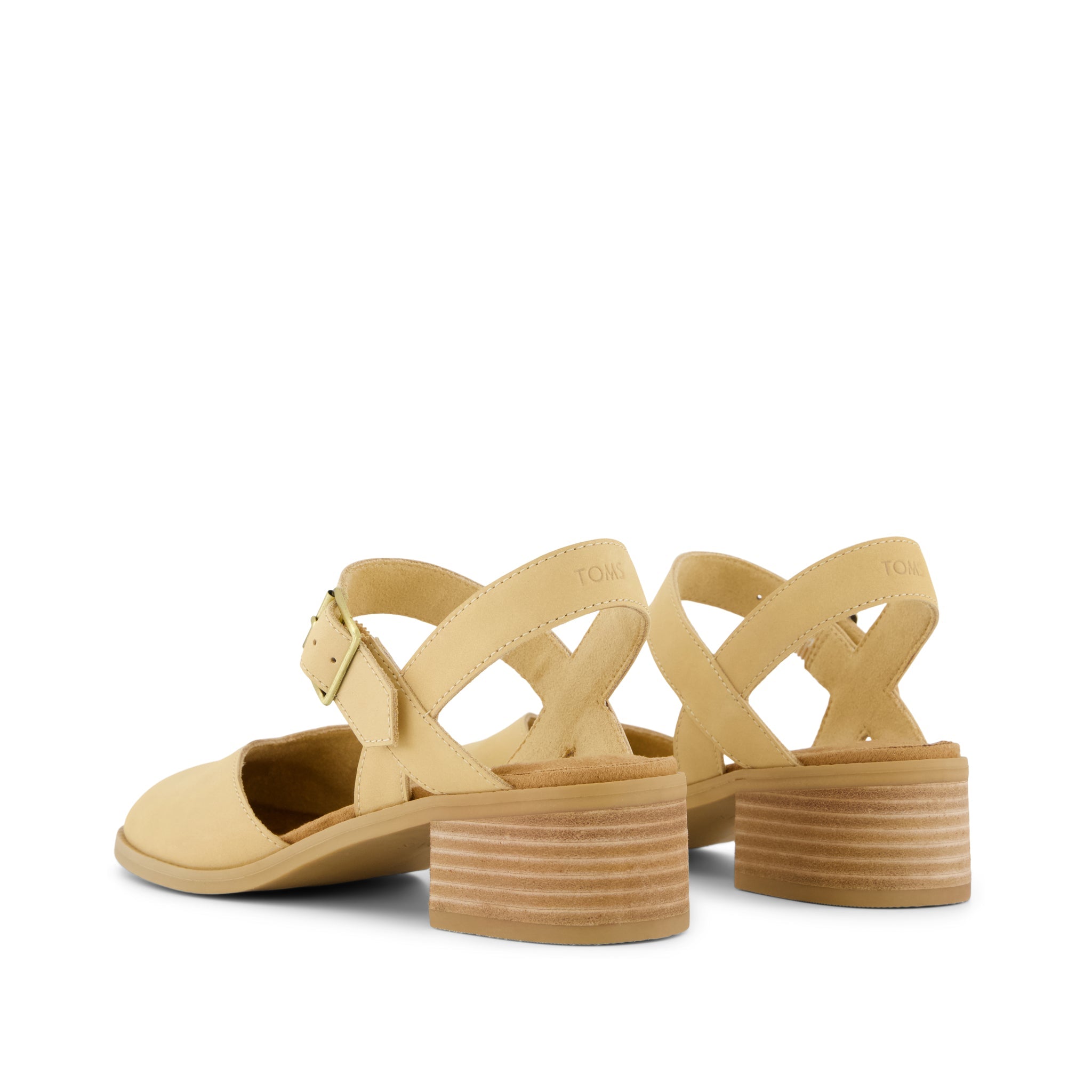 Jaclyn Heel - Light Caramel Nubuck Leather Back View