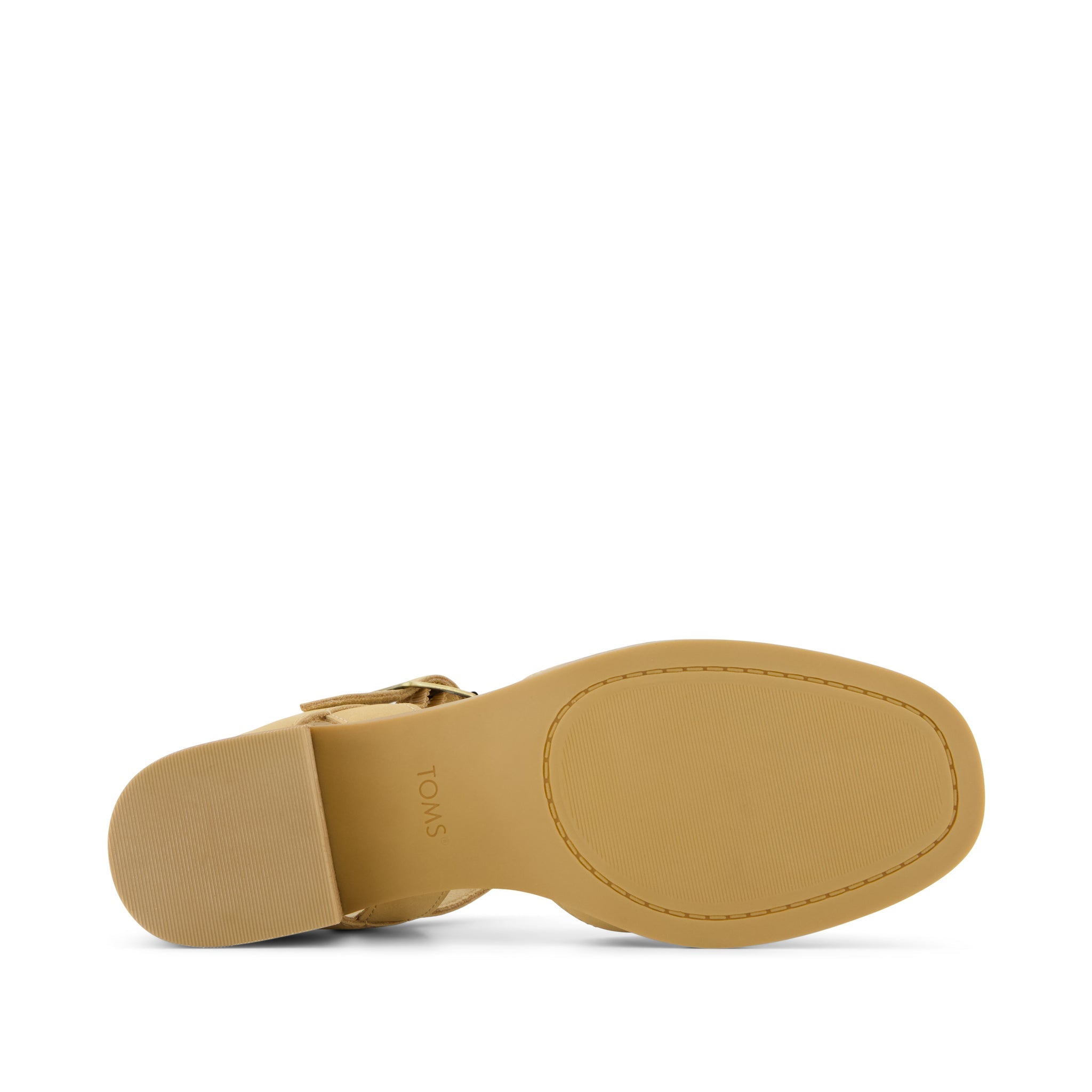 Jaclyn Heel - Light Caramel Nubuck Leather Bottom Sole View