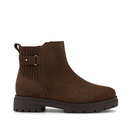 Astrid Boot - Water Repellent Oak Brown Suede Side View