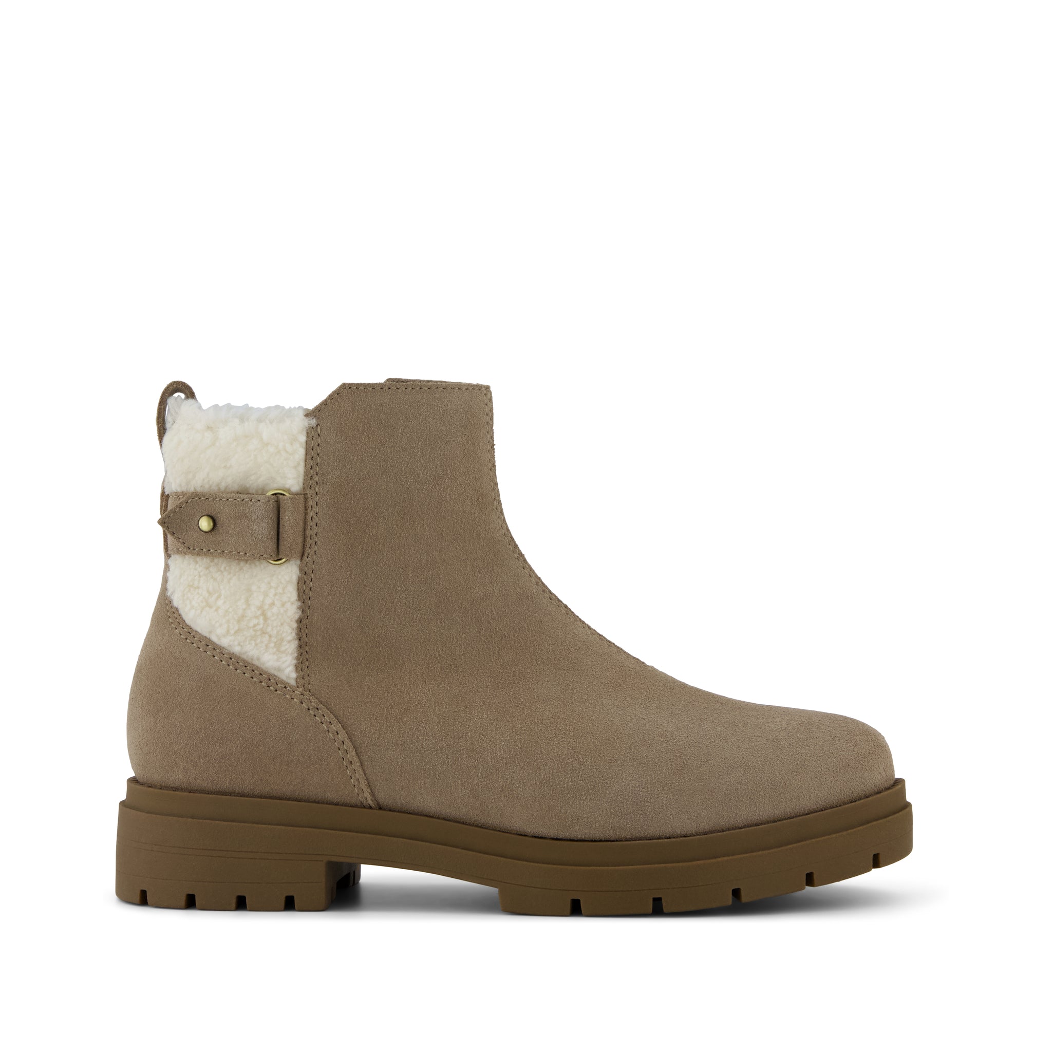 Astrid Boot - Water Repellent Dune Suede Side View