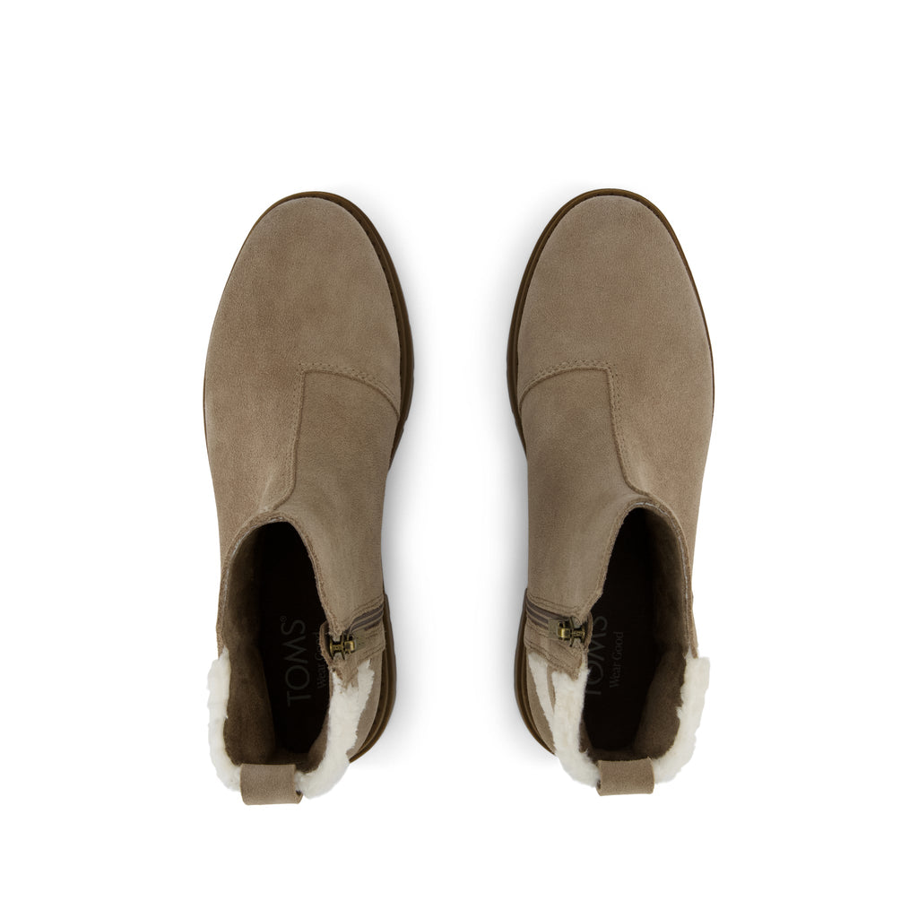 Astrid Boot - Water Repellent Dune Suede Top View