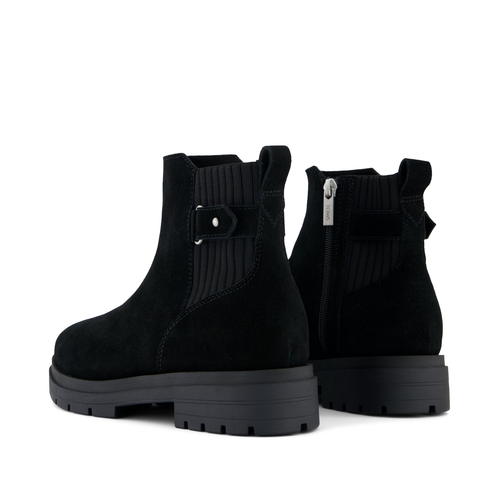 Astrid Boot - Water Repellent Black Suede Back View