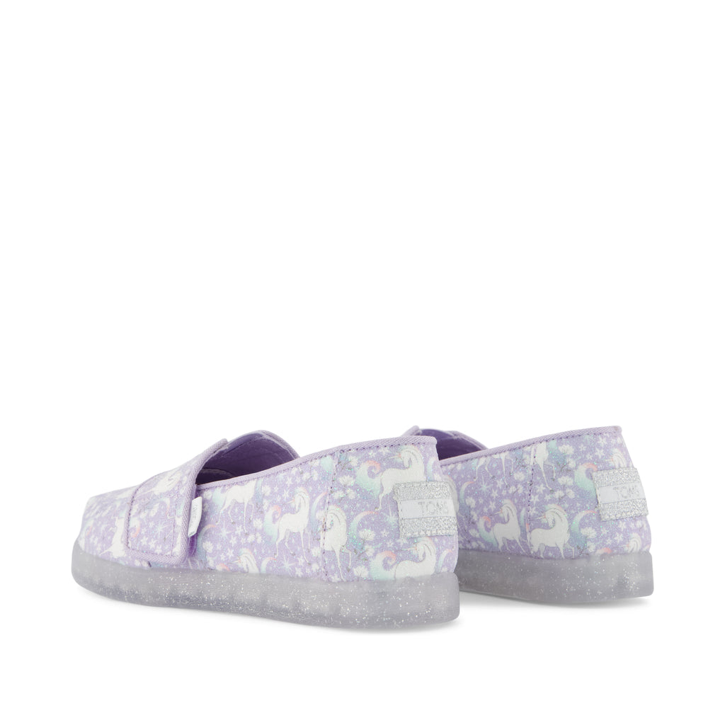 Alpargata Classic Kids Shoe - Misty Lilac Iridescent Unicorn Back View