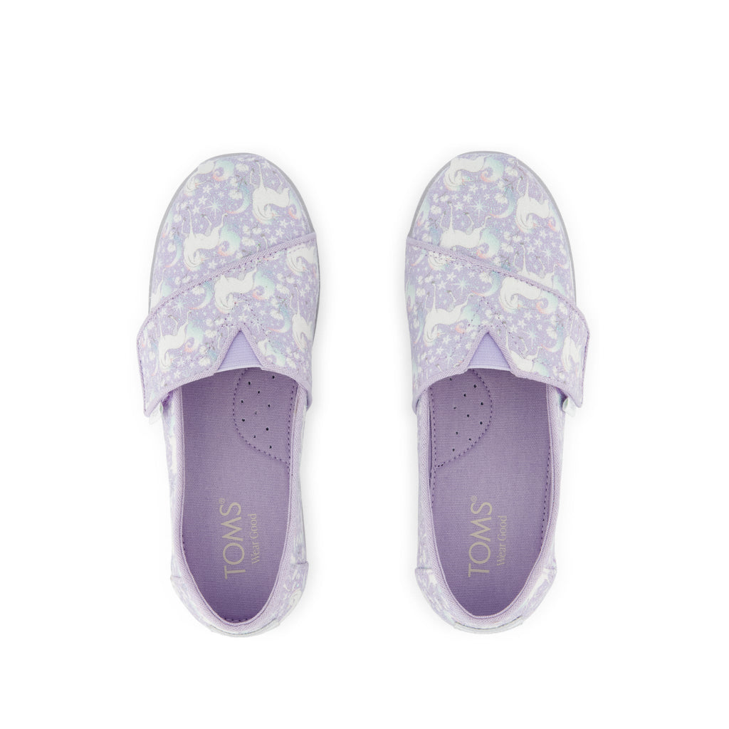 Alpargata Classic Kids Shoe - Misty Lilac Iridescent Unicorn Top View