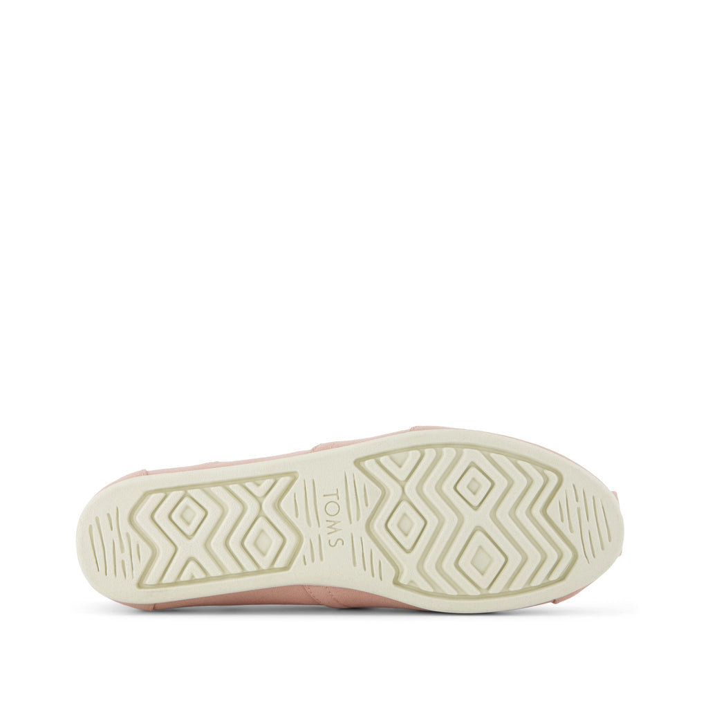 Alpargata Classic - Pale Rose Canvas with Embroidered Butterflies Bottom Sole View