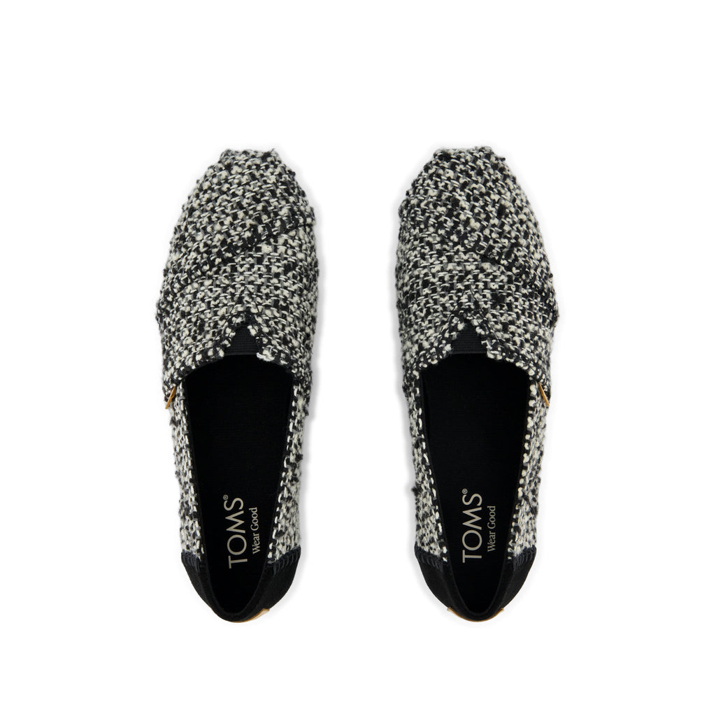 Alpargata Classic - Deco Stitch Black Marled Boucle Top View