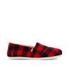 Alpargata Classic - Buffalo Plaid Red Faux Shearling Side View