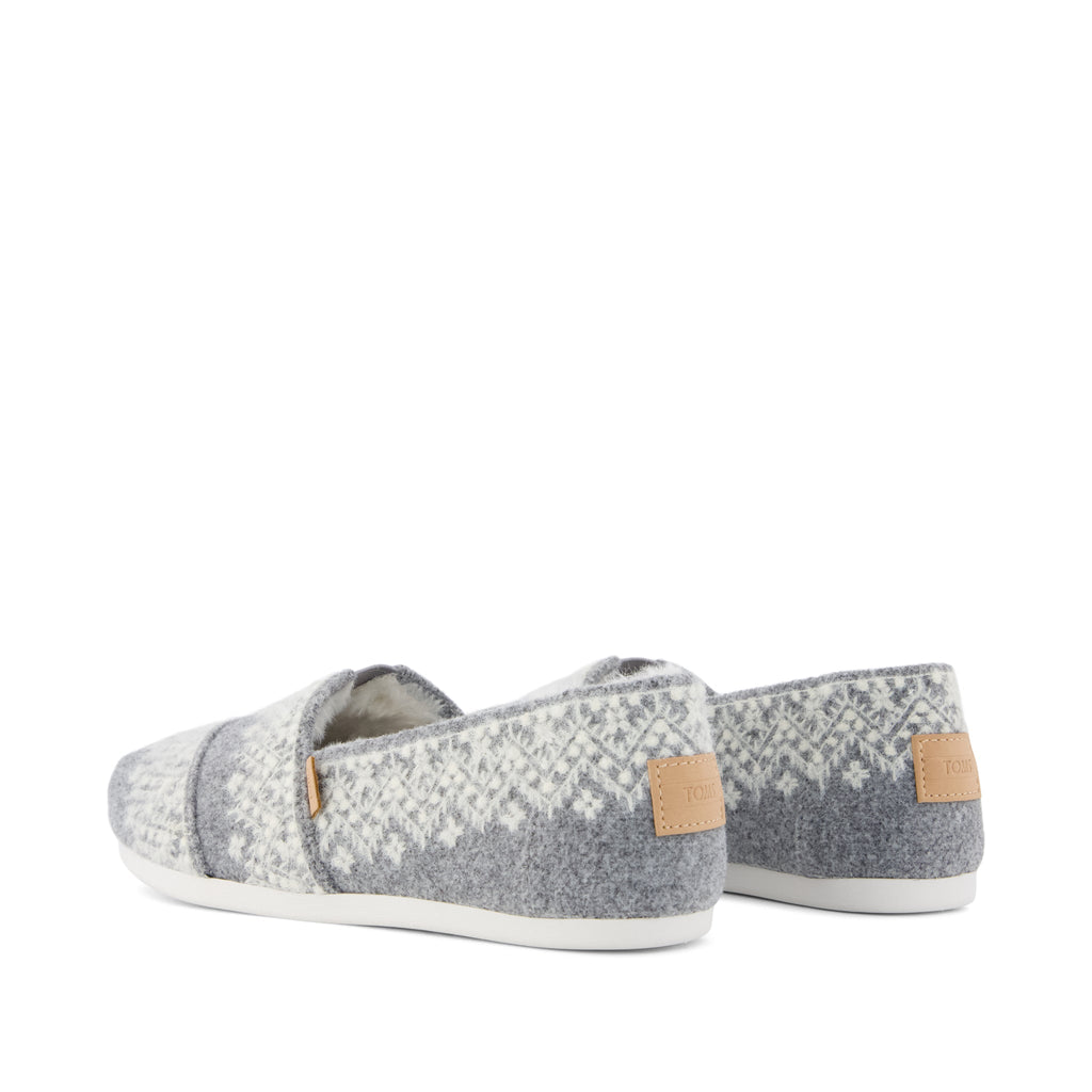 Alpargata Classic - Fuzzy Fair Isle Back View