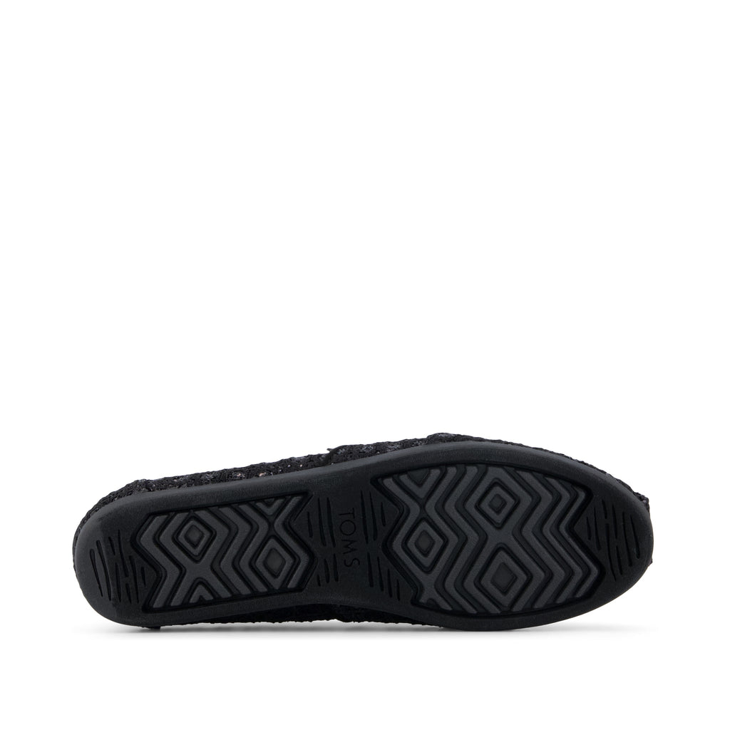 Alpargata Classic - Black Geometric Sequins Bottom Sole View
