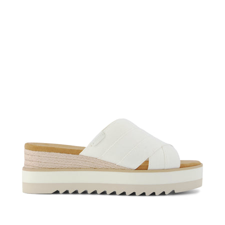 Diana Crossover Mule Wedge Sandal Canvas