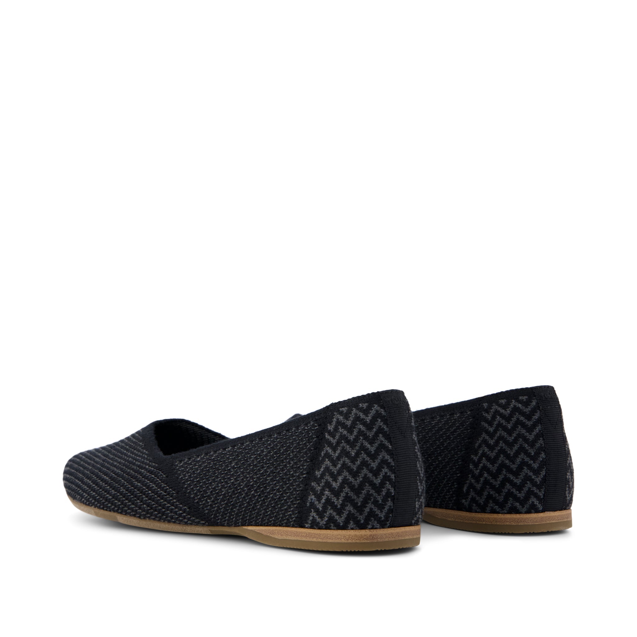 Gemma Flat - Black Engineered Knit Back View