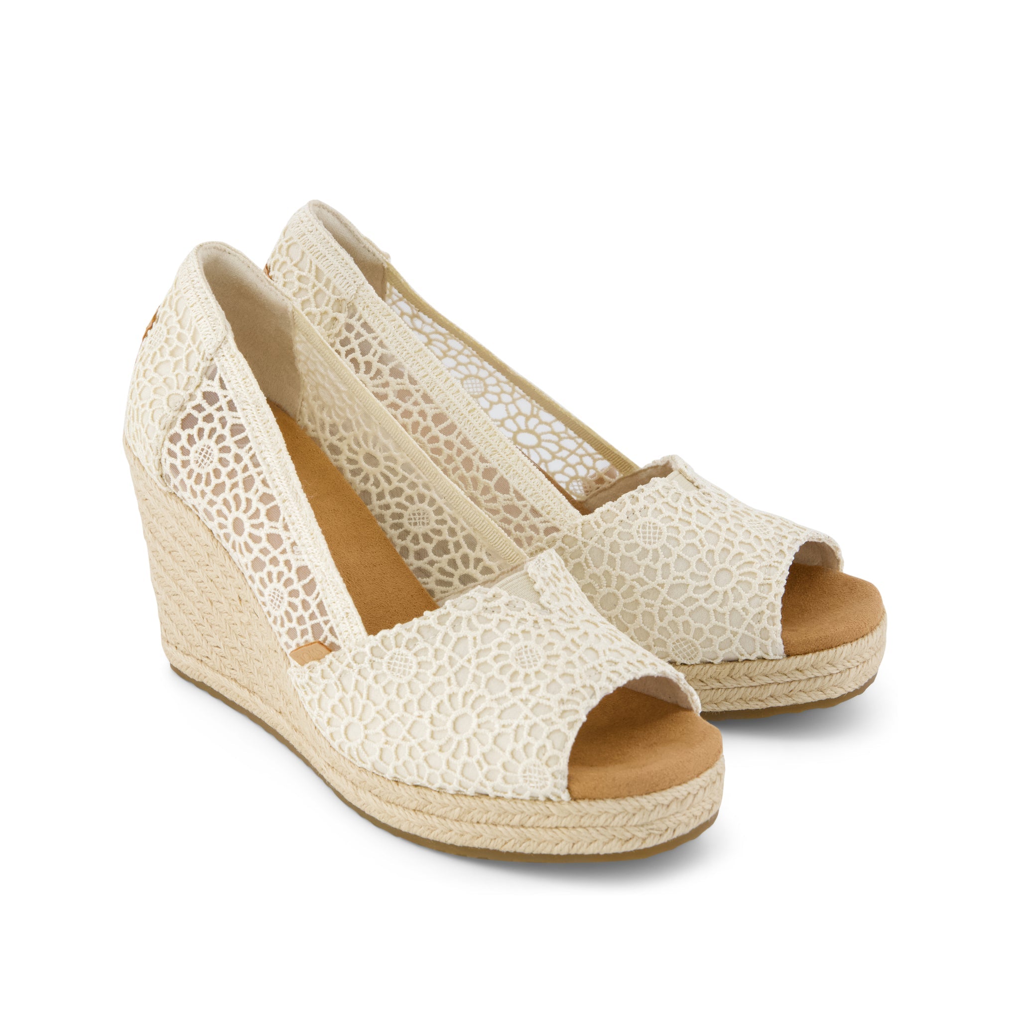 Womens Essential Wedge Natural Moroccan Crochet – TOMS.com