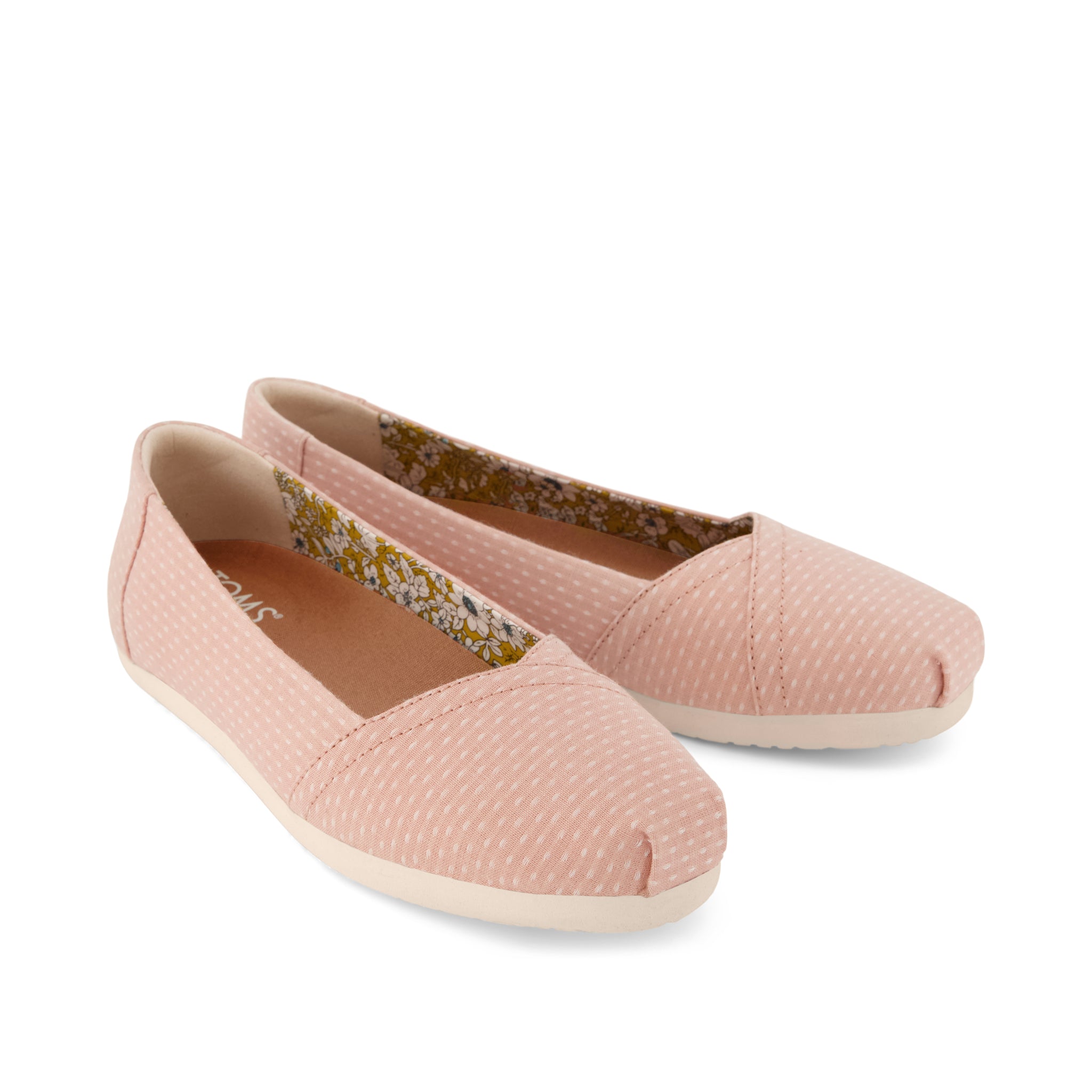 靴 CLANE OUTSTITCH SQUARE FLAT SHOES 36 Womens Alpargata Ballet Flat Bloom Chambray Dot – TOMS.com