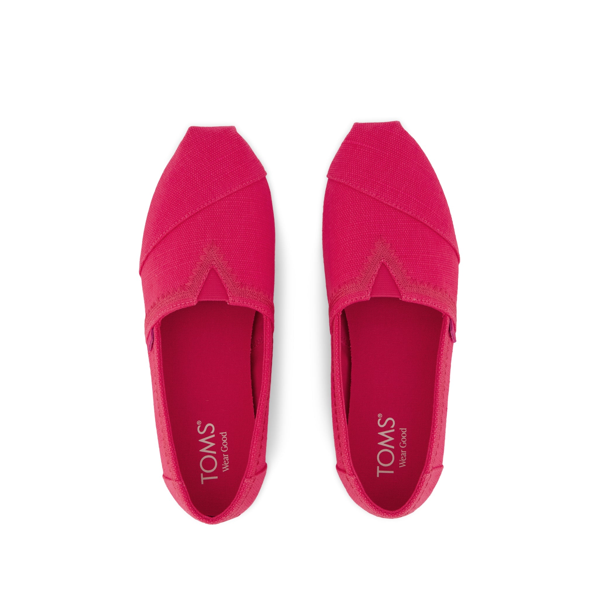 Womens Alpargata Classic Fuchsia Embroidered Heritage Canvas