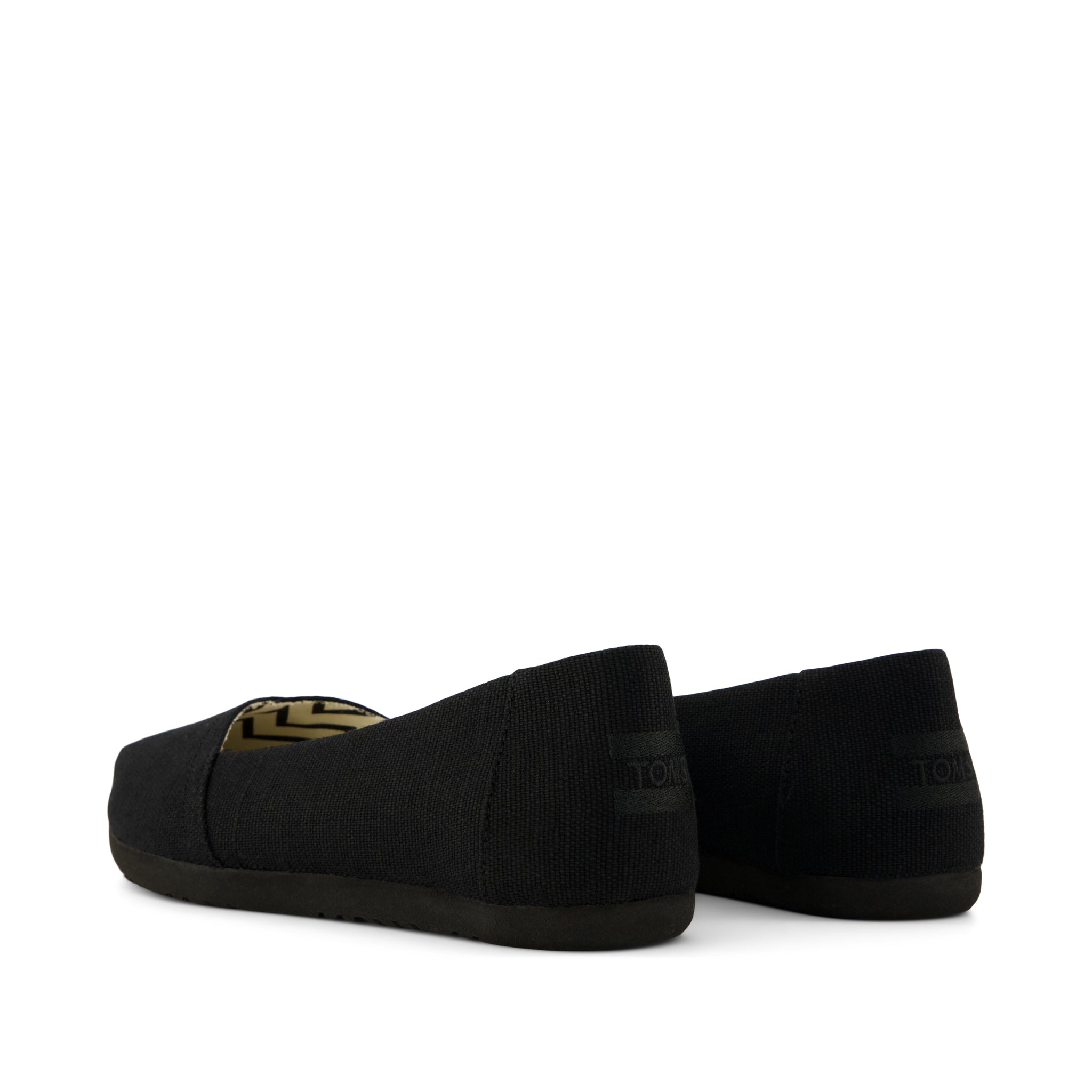 Alpargata Ballet Flat - All Black Heritage Canvas Back View