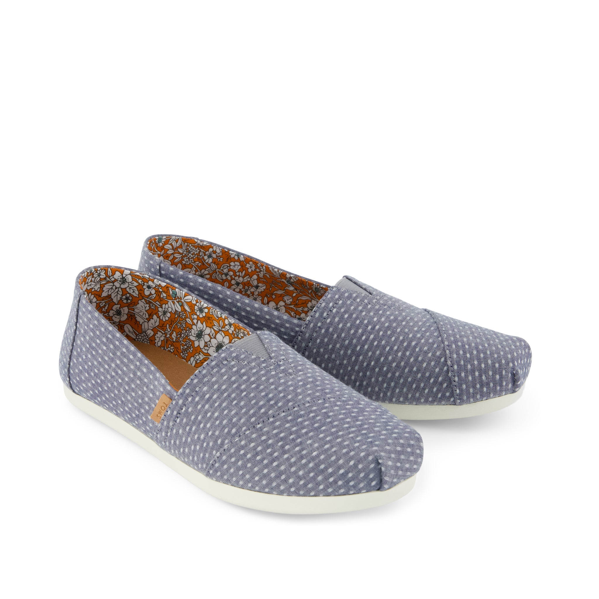 Tom Womens Alpargata Classic Niagara Mist Chambray Dot – TOMS.com