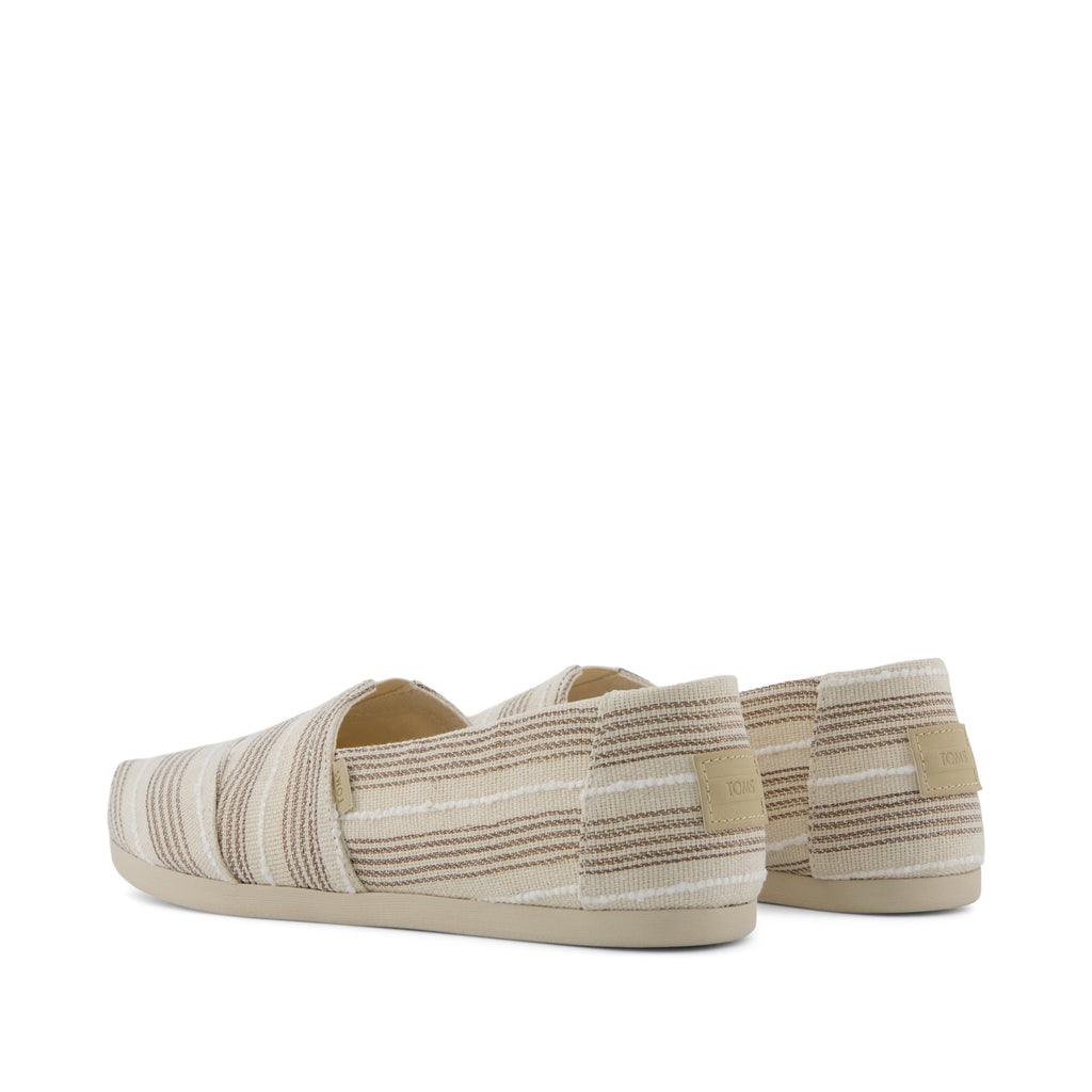 Alpargata Classic - Natural Metallic Stripe Back View
