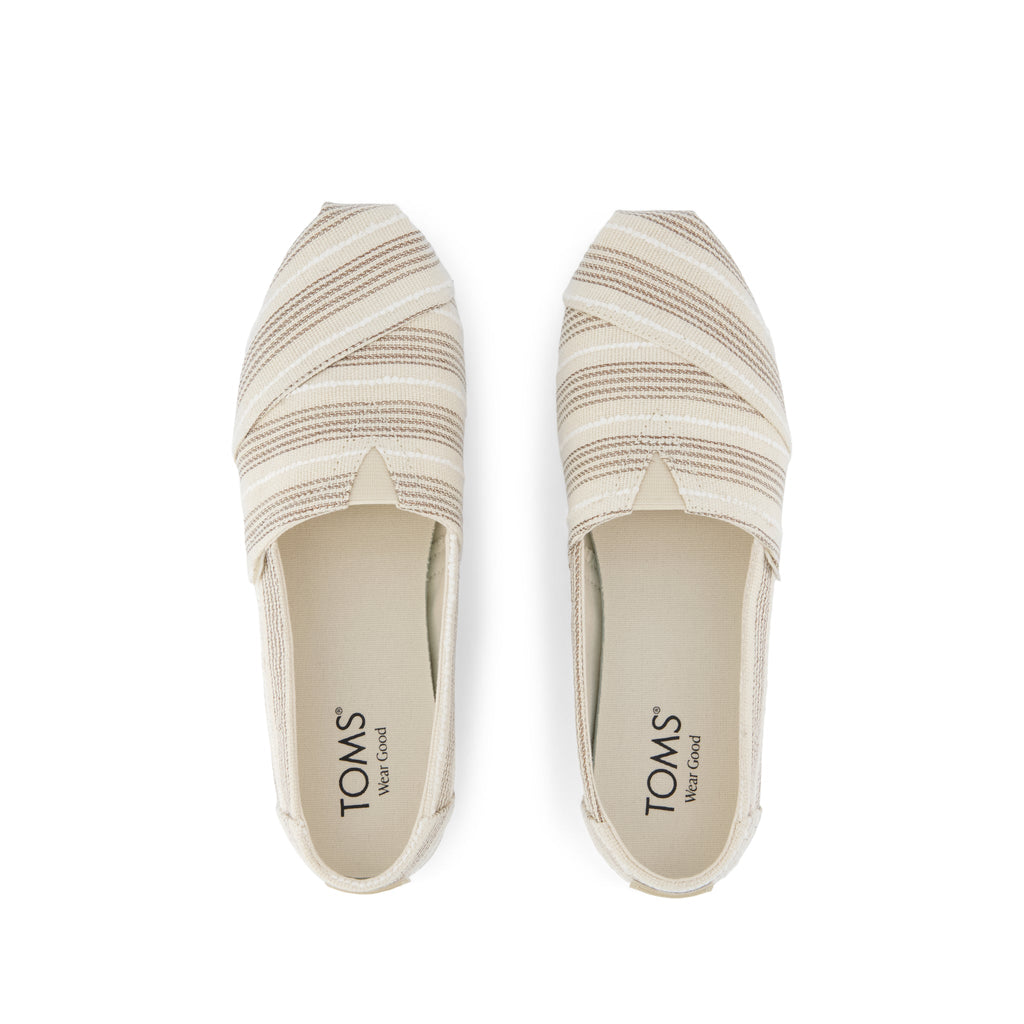 Alpargata Classic - Natural Metallic Stripe Top View