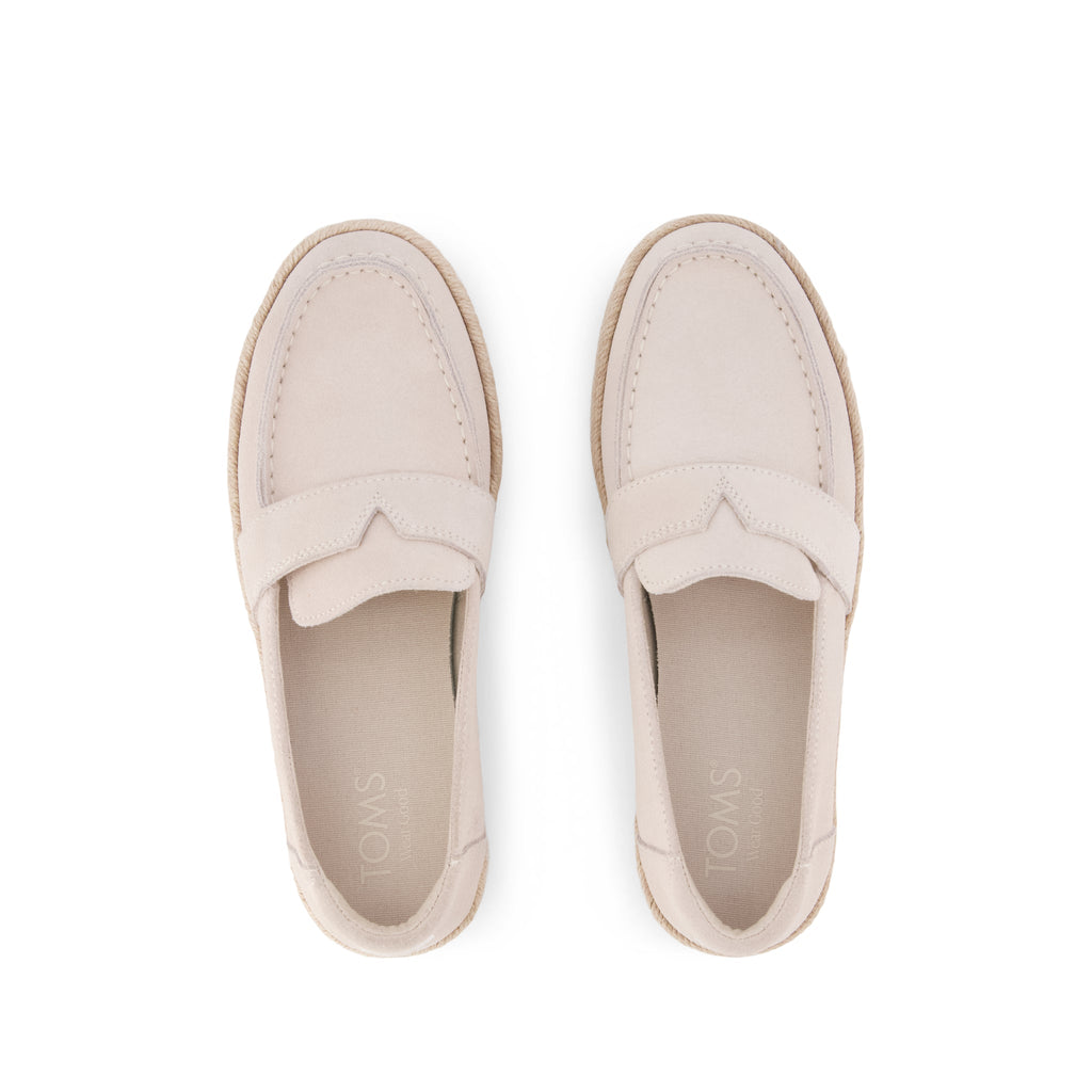 Blakely Loafer Espadrille - Taupe Suede Top View