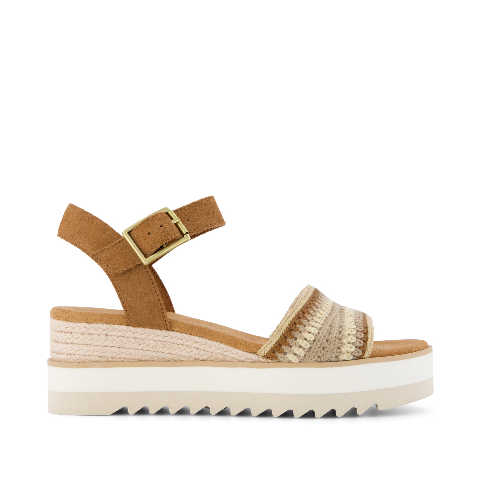 Womens Diana Wedge Sandal Almond Crochet – TOMS.com