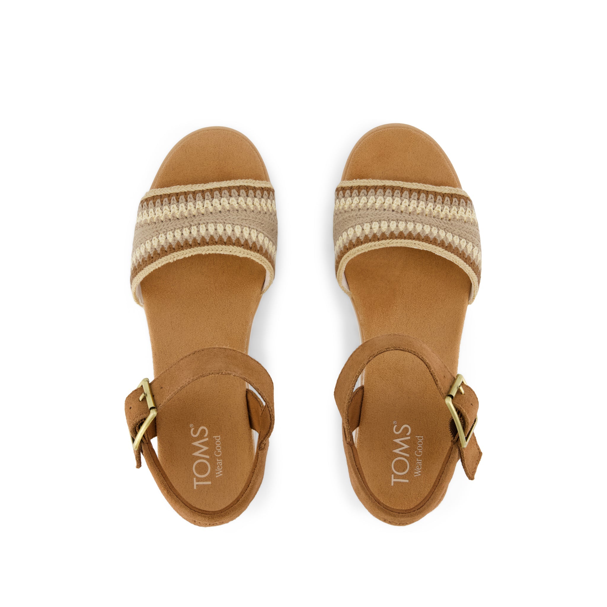 Womens Diana Wedge Sandal Almond Crochet – TOMS.com