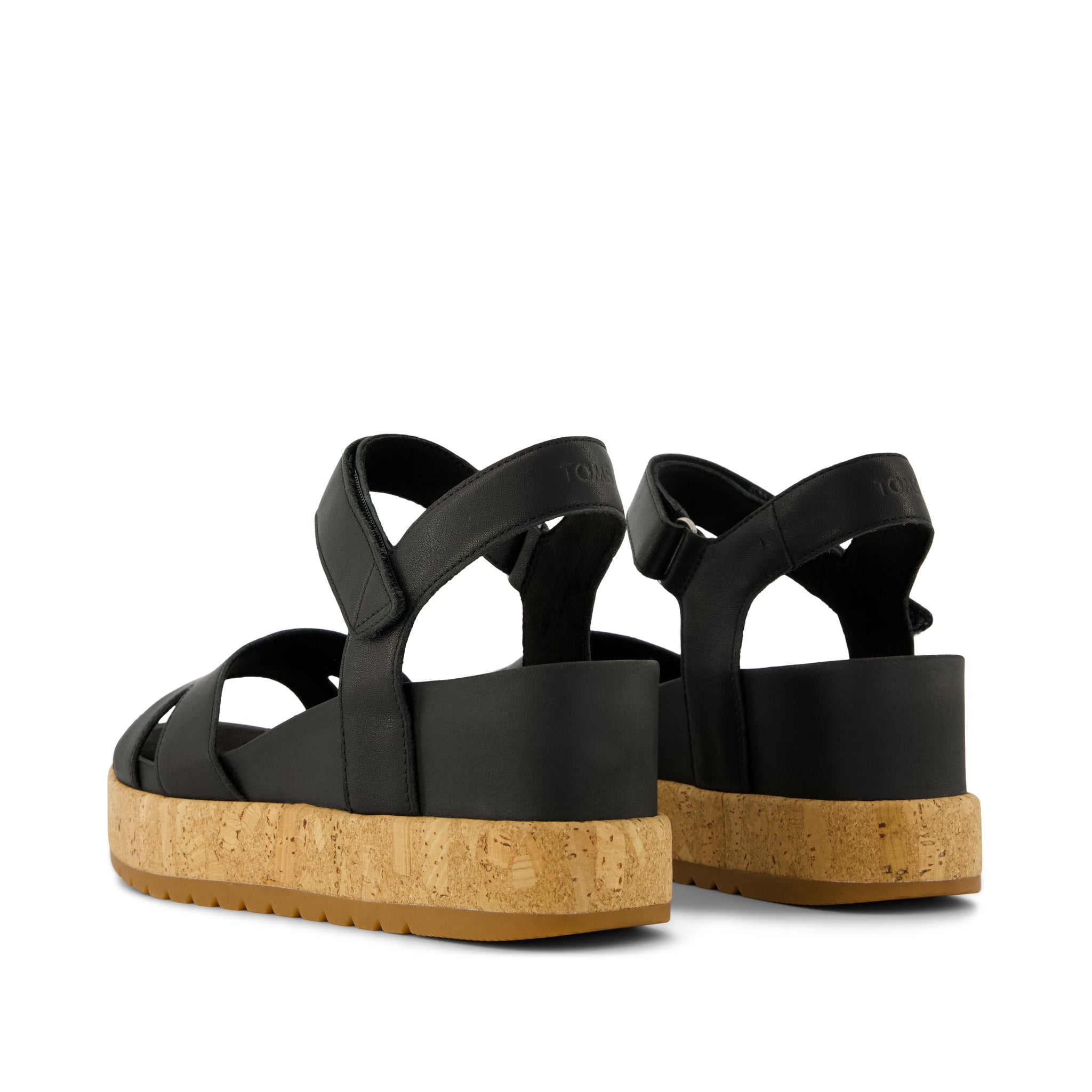 Womens Alana Wedge Sandal Black Leather – TOMS.com
